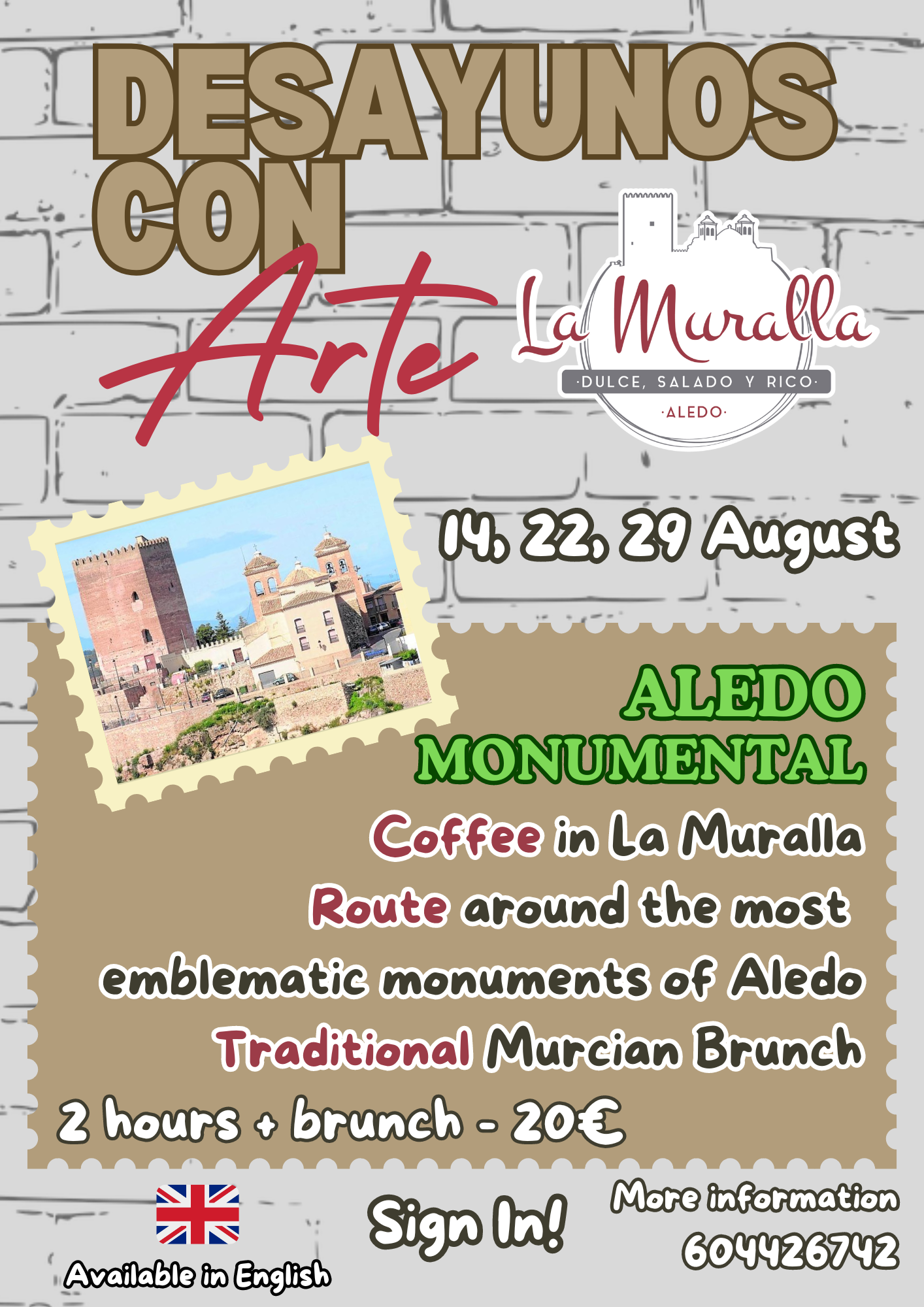 Aledo Monumental - Desayunos con Arte - English